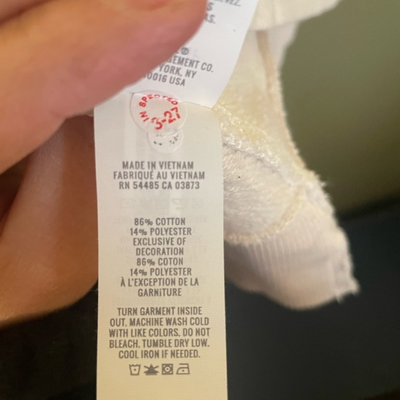 Aerie Downtime Oversized Big Hug V-Neck Sweatshirt Heather Frost Color Sz XXS - Picture 8 of 10